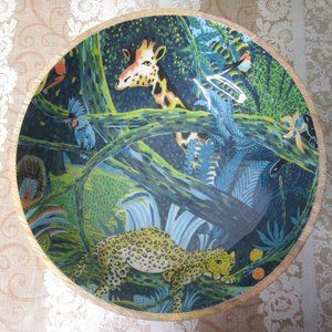 Opal House Mango Wood Jungle Scene Bowl
